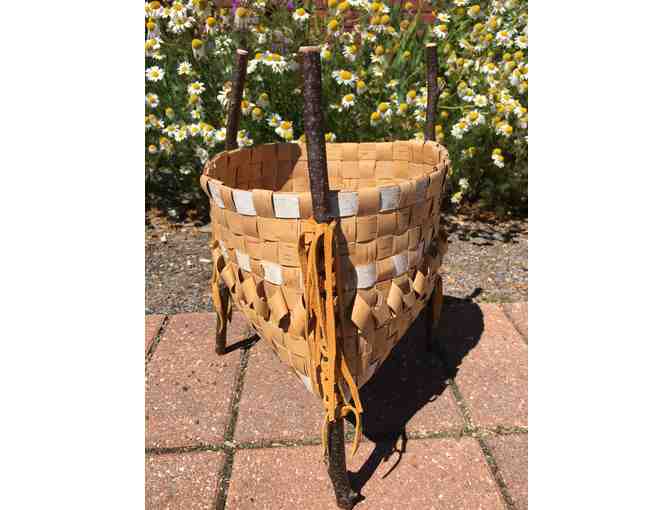 Woven Birch Bark Basket by Minnesota Artist Julie Kean
