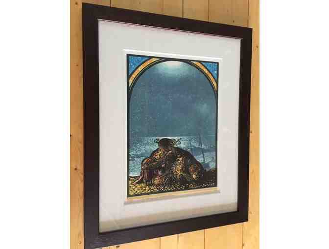 'The Trapper's Daughter & the Driftwood Fire' Framed Giclee by Rick Allen