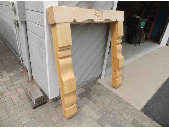 Pair of Hand-carved Corbels and Mantel from North House Instructor Jock Holmen