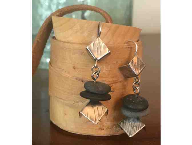 Earrings and Birch Bark Box by North House Instructor Meredith Middleton