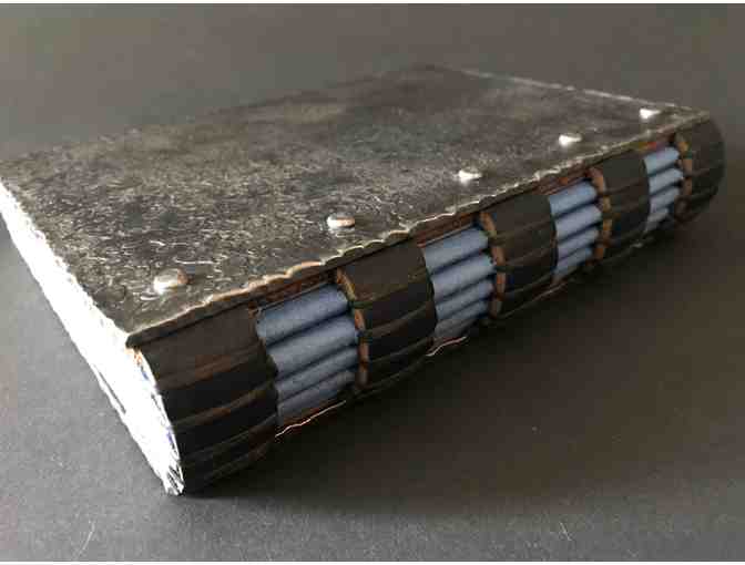 Hand Bound Steel Covered Book from North House Instructor Carla Hall