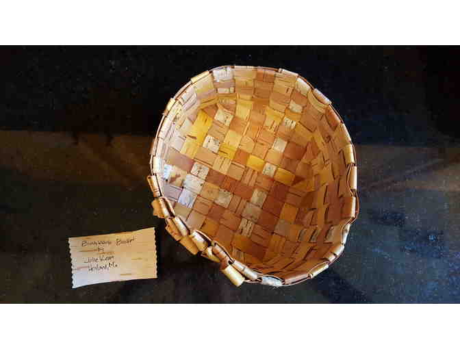 Woven Birch Bark Basket by North House Instructor Julie Kean