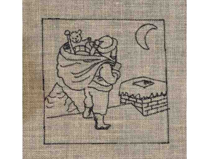 Rooftop Santa Rug Hooking Kit from North House Instructor Carol Dunn