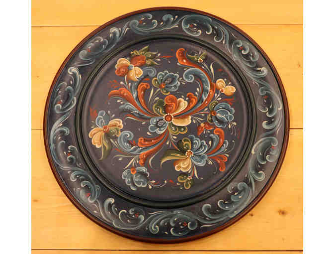 Hand-painted Rosemaled Plate from North House Instructor Mary Schliep