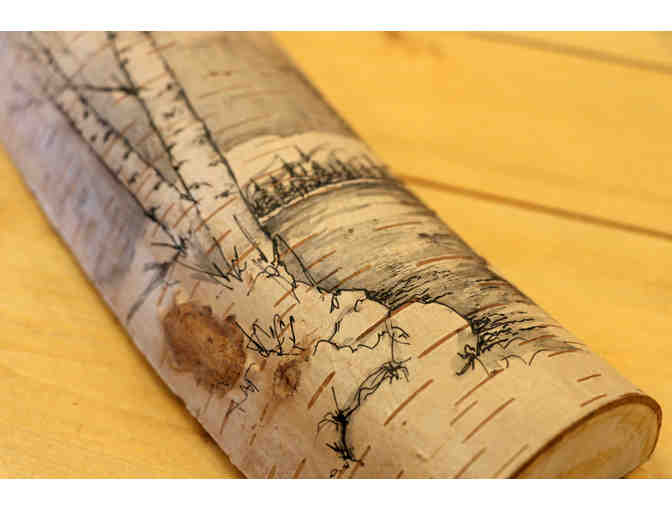 Pen and Ink Birch Wall Hanging from Studio North Graphics
