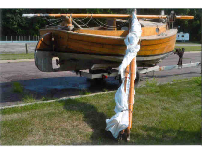 Classic 1956 17ft. Gaff Rig Wooden Sailboat