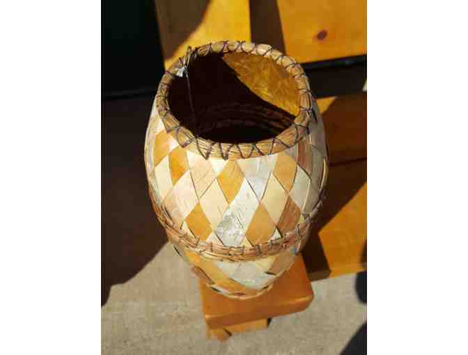 'Barrel I' One-of-a-Kind Birch Bark Vase by North House Instructor Tina Fung Holder