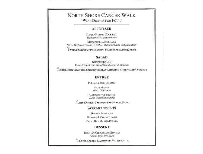 Dinner for 4 at Pellana Prime Steakhouse with Wine Pairings and Round Trip Limo Ride