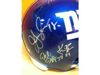 New York Giants Autographed Helmet - Super Bowl XLII