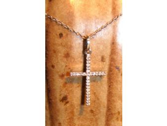 White Gold & Diamond Cross