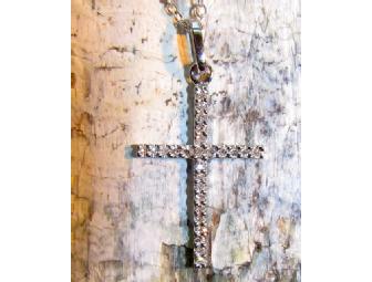 White Gold & Diamond Cross