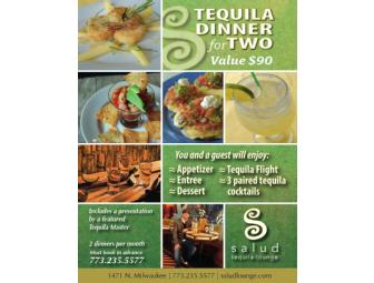Tequila Dinner for Two at Salud Tequila Lounge