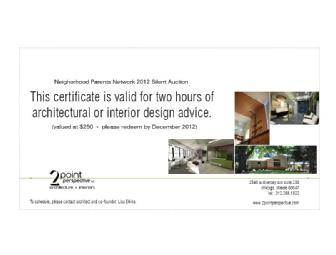 2 hours of architectural services