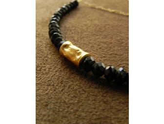 Black Spinel and Gold Vermeil Color Block Necklace from Allison Mooney Design Jewelry