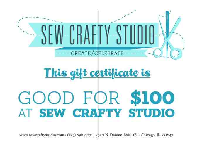 $100 Gift Certificate for Sew Crafty Studio