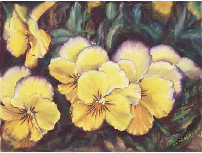 Yellow Pansies -- painting by local artist Madeleine LaRose