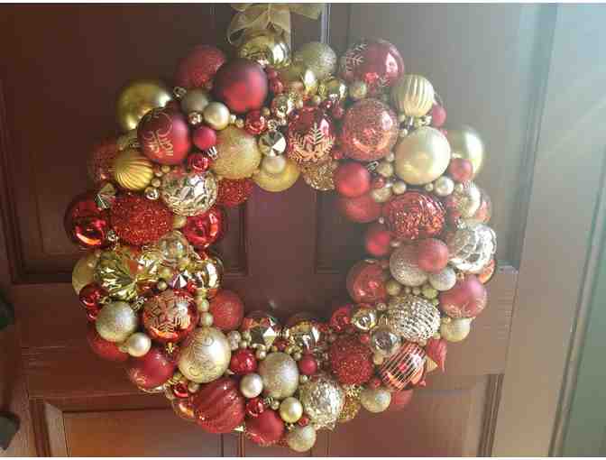 Holiday ornament wreath