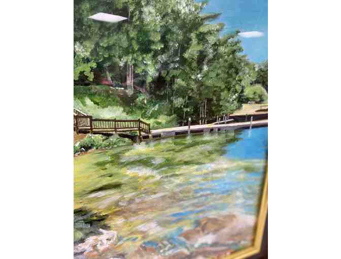 'Dockside in Wolfeboro, NH' painted by local artist Susan King