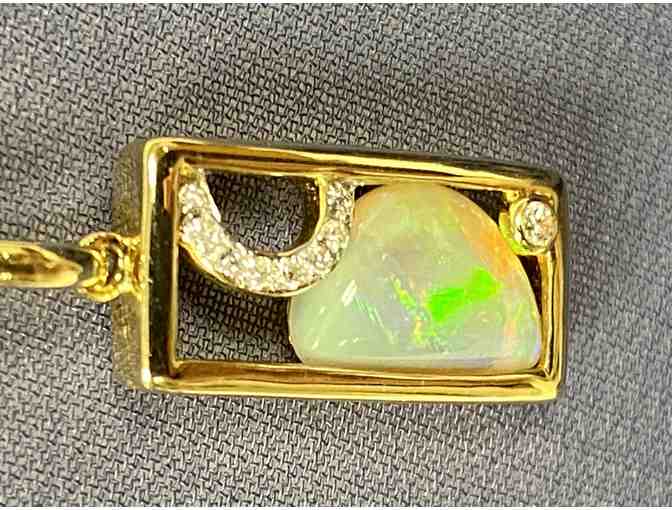 Australian Lightning Ridge Opal Necklace