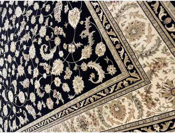 Vintage Persian Renaissance Karastan Black Rug