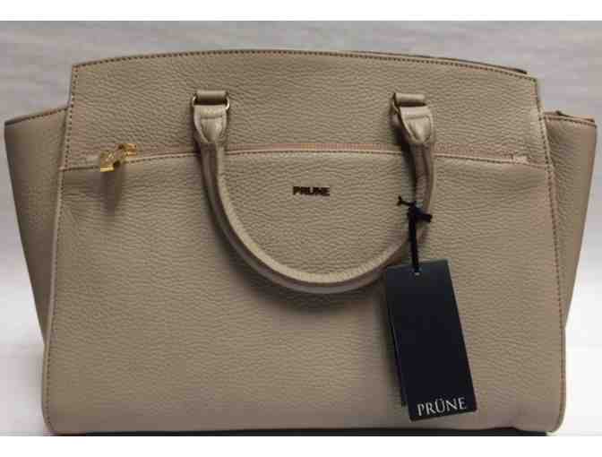 PRUNE Structured Leather Handbag - Photo 1