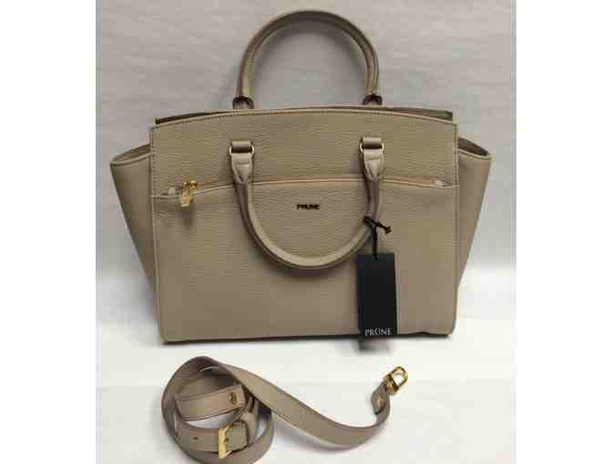 PRUNE Structured Leather Handbag - Photo 2