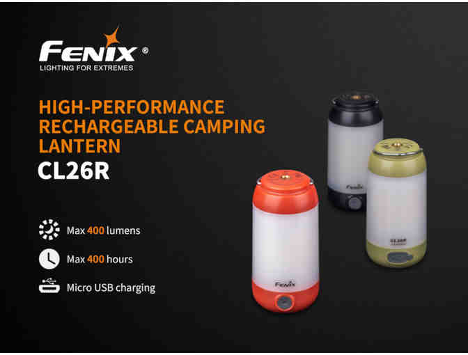 Fenix CL26R High Performance Rechargeable Camping Lantern (Green Top & Base) - Photo 1