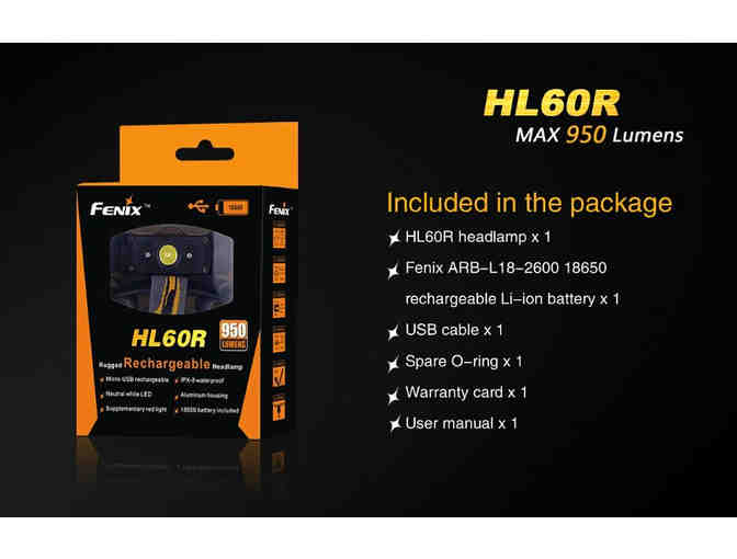 Fenix HL60R USB Rechargeable LED Headlamp