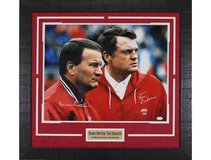 Barry Switzer and Tom Osborne Signed Framed Picture