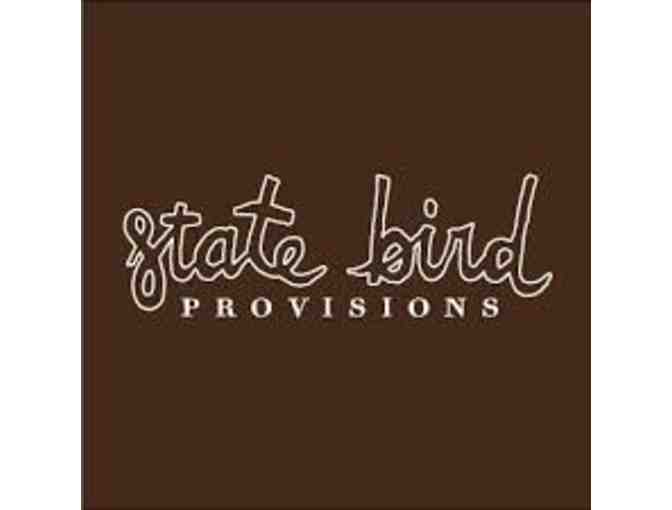 'Don't Throw Away Your Shot!' Hamilton + State Bird Provisions