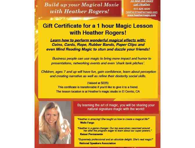 Magic Lesson with a Professional Magician