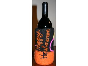 Halloween Wine Cozy & Wine