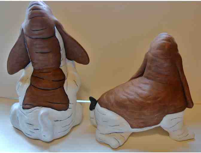 Pair of Ceramic Basset Hounds