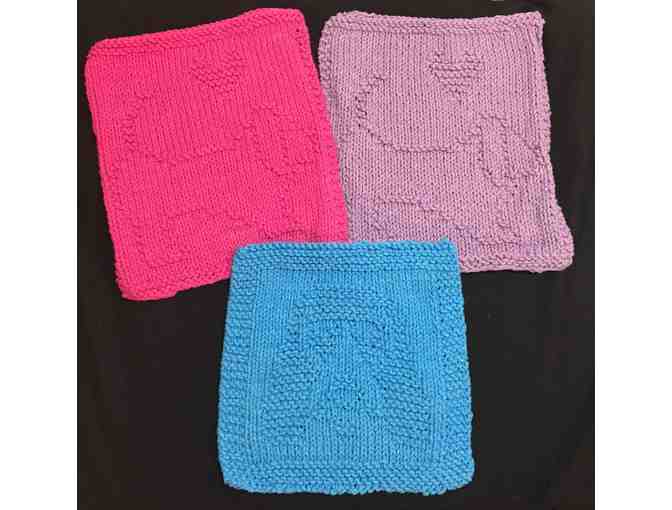 Pink Basset Towels and Washcloth Set