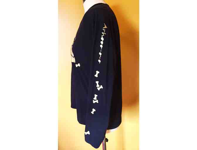 Handpainted Basset Long Sleeve Shirt-Size XL