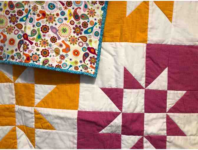 Hand-sewn Baby Quilt by artist Kate Haller