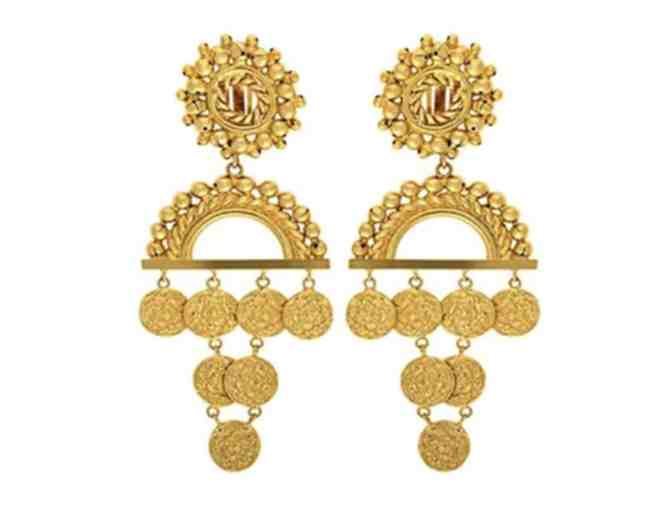 Roman Coin Pendant Earrings by Moschino