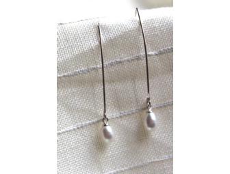 Chi's Creations - Freshwater Pearl and Sterling Silver Earrings