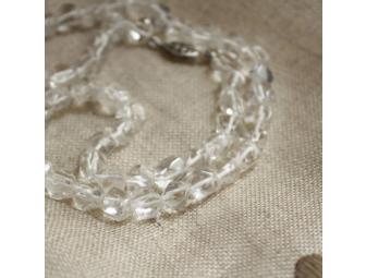 Necklace - Crystal Beads, Silver Closure