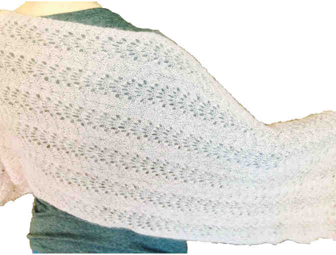 Hand Knit Summer Shawl / Winter Scarf in Blush
