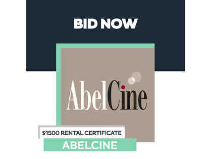 $1500 Rental Certificate #2 - Abelcine