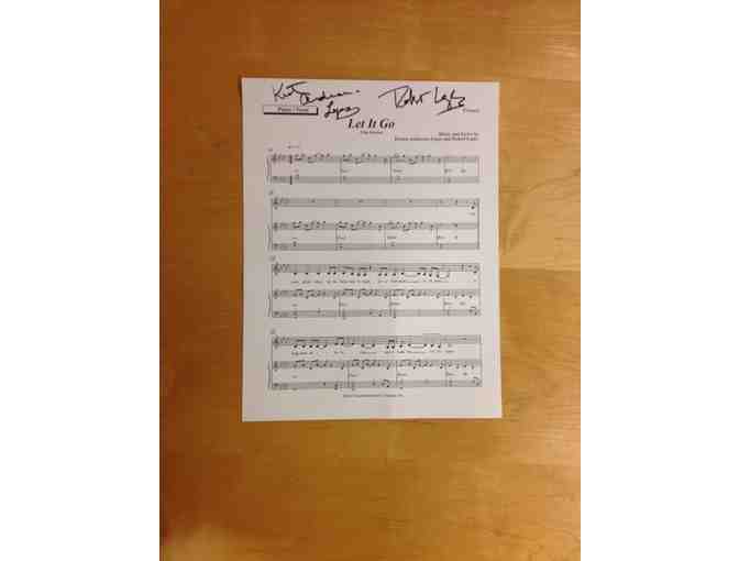 LET IT GO from FROZEN: SIGNED by Composers Robert Lopez & Kristen Anderson-Lopez