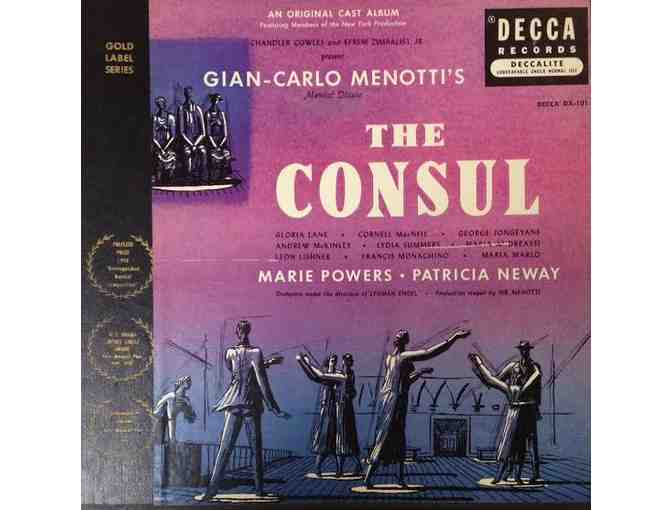 THE CONSUL: Neway's Printed Score, Original Cast Album, Playbill, Souvenir guide and 2CDs