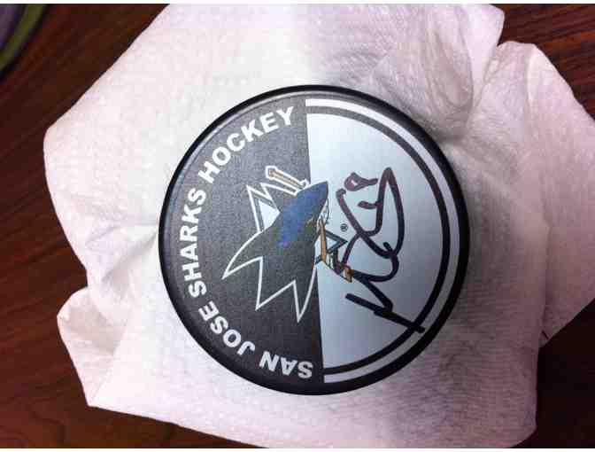 San Jose Sharks - Hockey Puck signed by Michael Brown