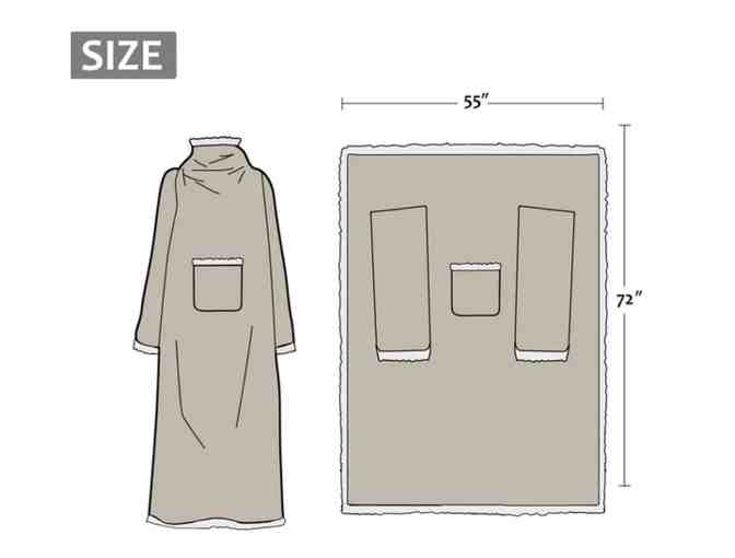 Catalonia Classic Sherpa Wearable Blanket With Sleeve