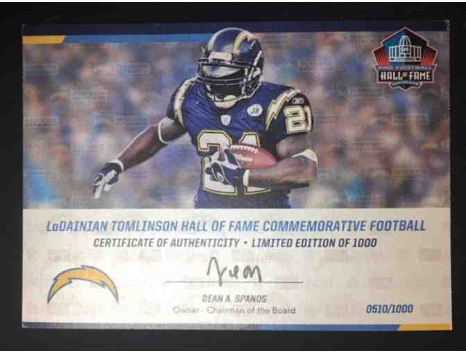 Autographed Chargers Laser Ball - LaDainian Tomlinson - Photo 4