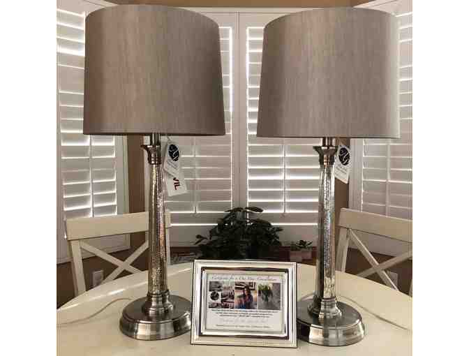 Pair of Mercury Glass Table Lamps