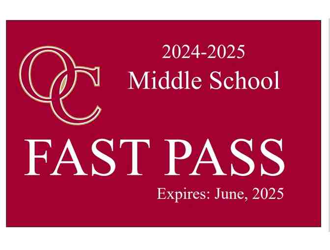 OCS Middle School Fast Pass - Photo 1