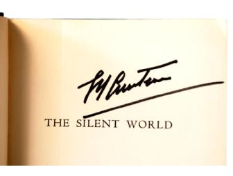 'The Silent World' First Edition Book Autographed by Jacques-Yves Cousteau