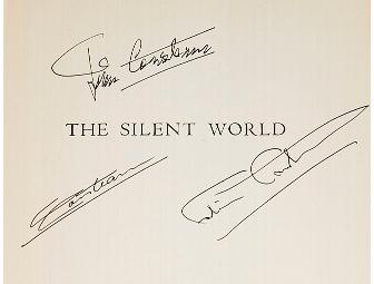 'The Silent World' First Edition Book Autographed by Jean-Michel, Fabien & Celine Cousteau